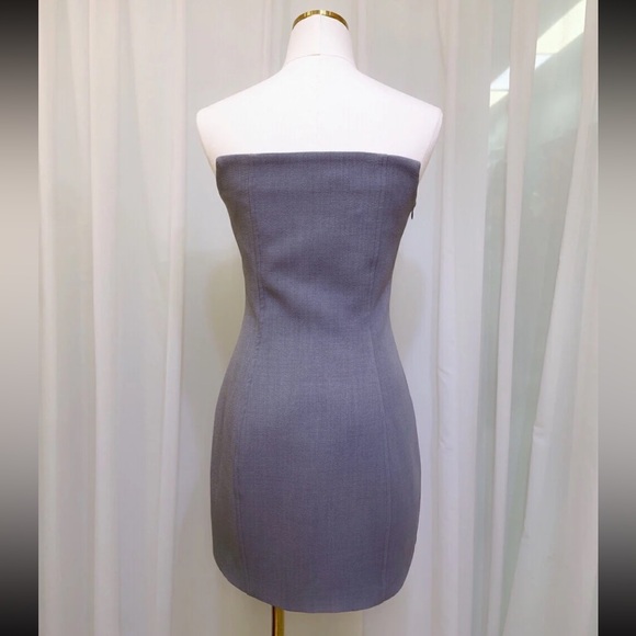 🎉On Sale Off shoulder dress detachable faux fur shawl for versatile styling - Picture 10 of 16